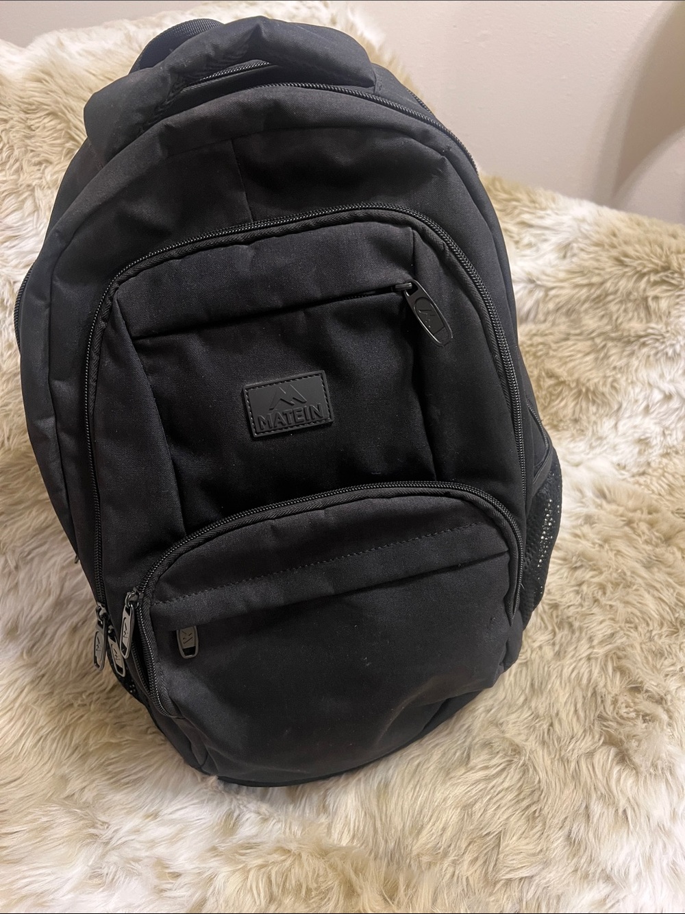 Matein Black Men's Backpack Travel & Everyday Commuter Bag